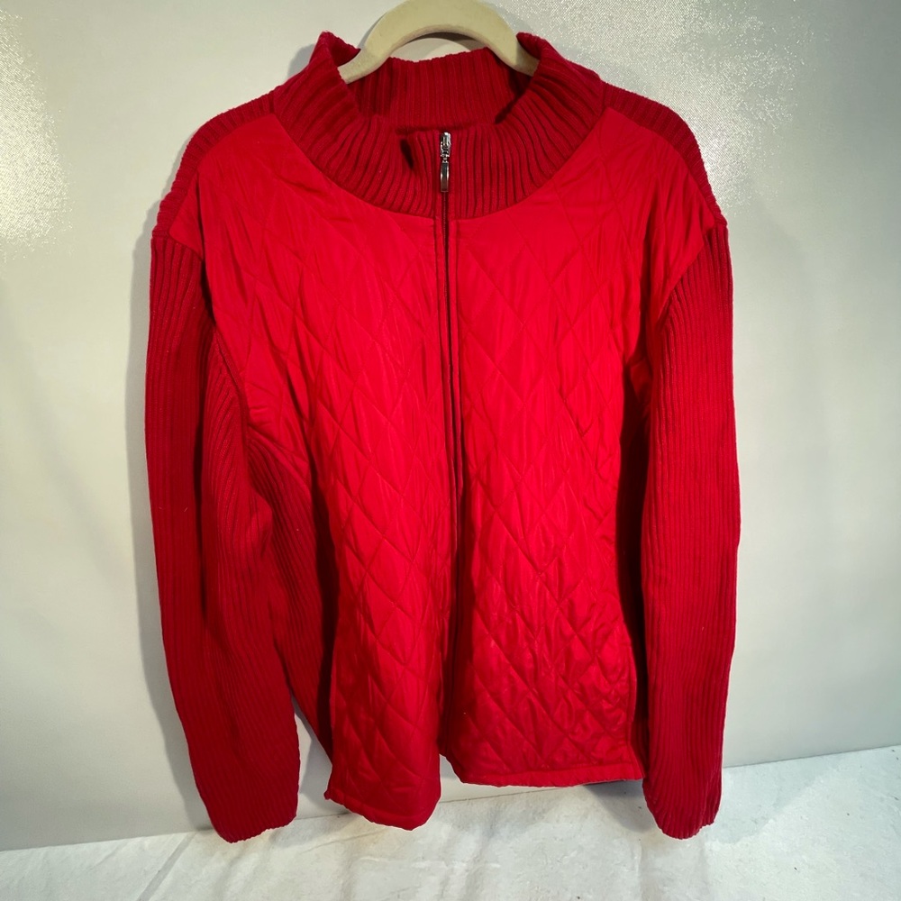 Croft&Barrow red sweater jacket